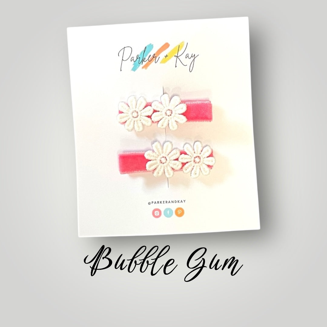 Velvet Blooms Hair Clips