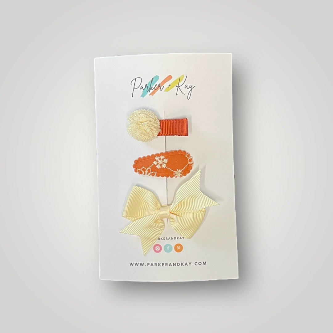 Baby 3-Piece Hair Clips Variety Set