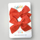 Classic Linen Pigtail Bows