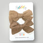 Classic Linen Pigtail Bows