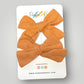 Classic Linen Pigtail Bows