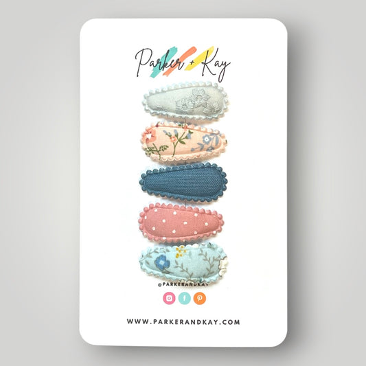 Petite Snap Clip Set | Clouds & Petals