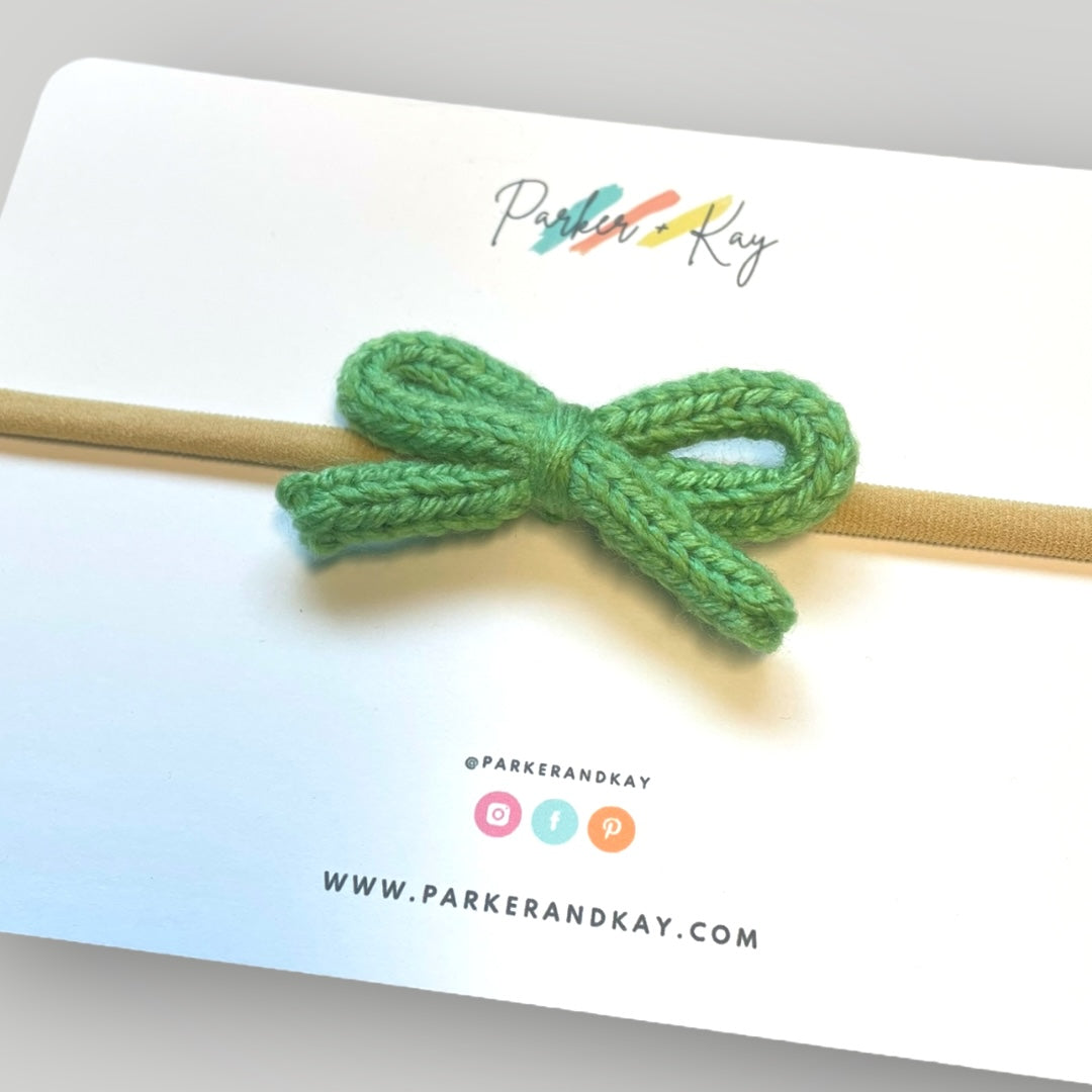 Hand Knit Bows