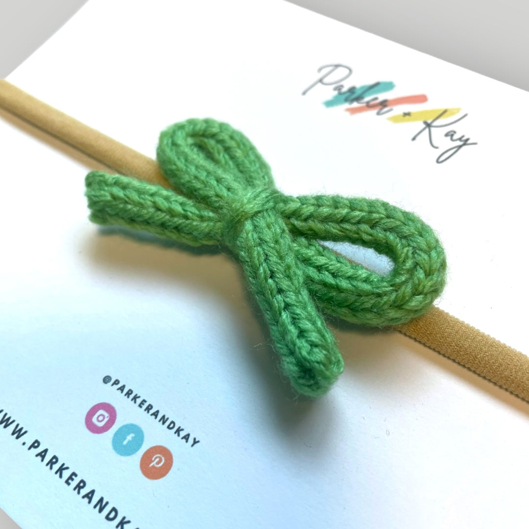 Hand Knit Bows