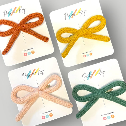 Hand Knit Bows