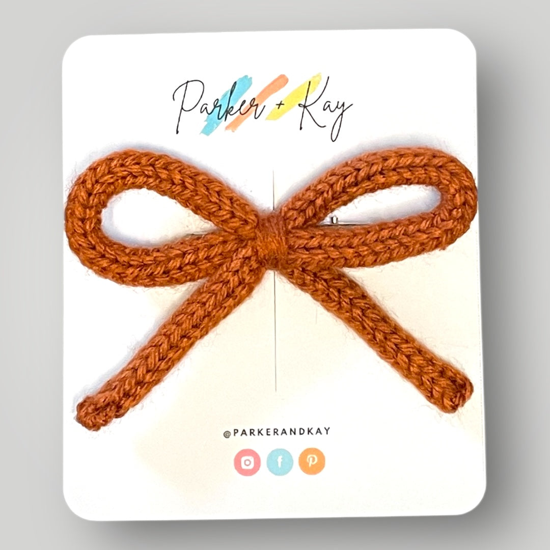 Hand Knit Bows