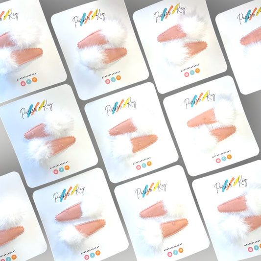 Snow Bunny Hair Clips