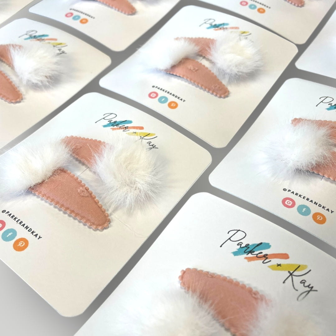 Snow Bunny Hair Clips