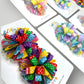 Ribbon Pom Pom Hair Clips