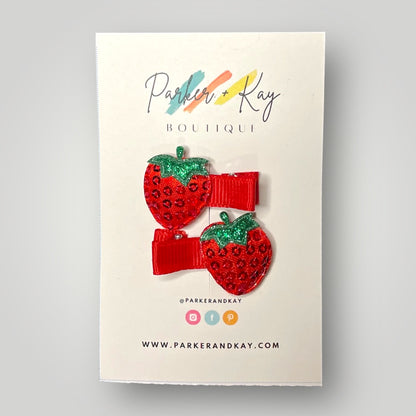 Strawberry Shimmer Clips