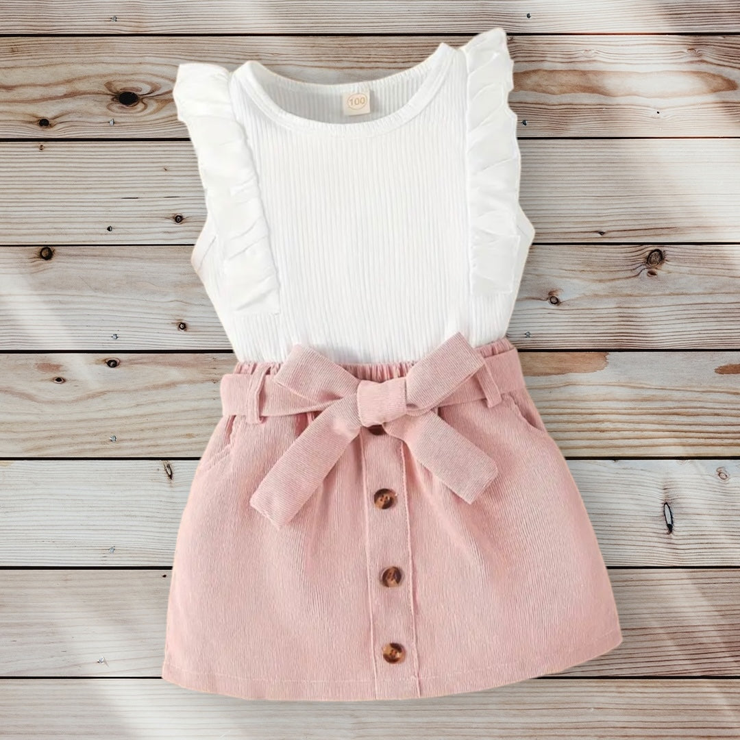 LUCY Ruffled Top and Skirt Outfit