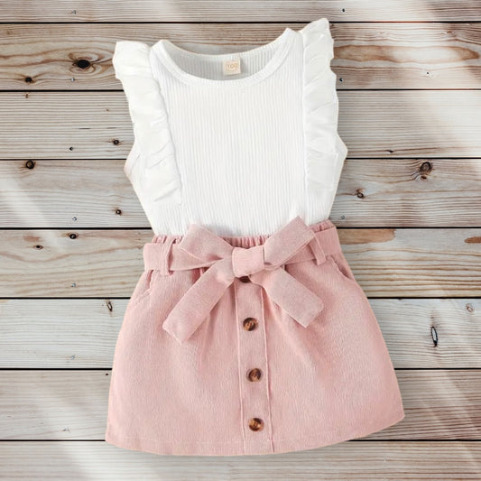 LUCY Ruffled Top and Skirt Outfit