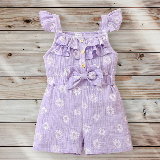 LEANNE Floral Ruffled Romper