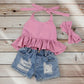 SHELLY Halter Top & Shorts Set