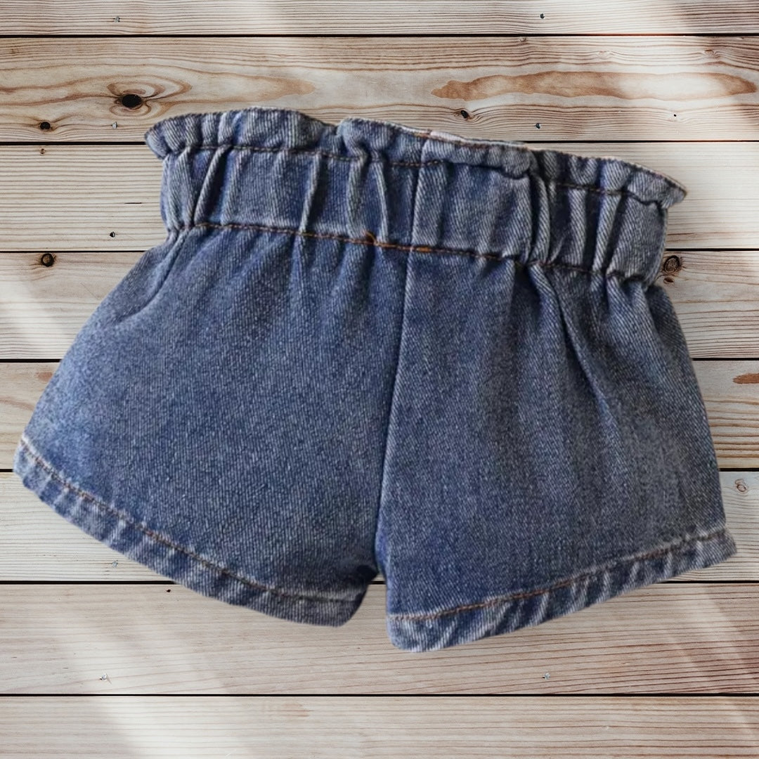 Denim Bow Shorts