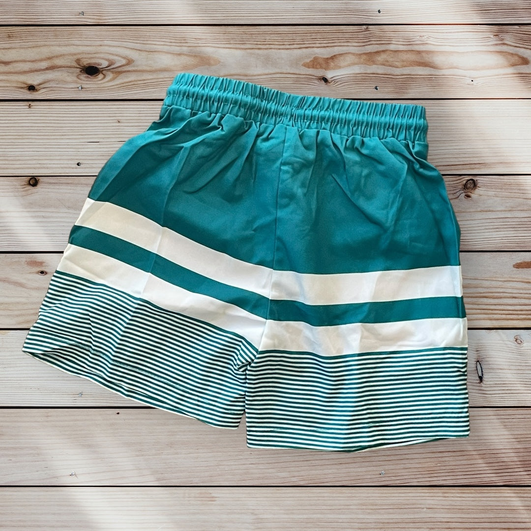 TAYLOR Striped Swim Trunks