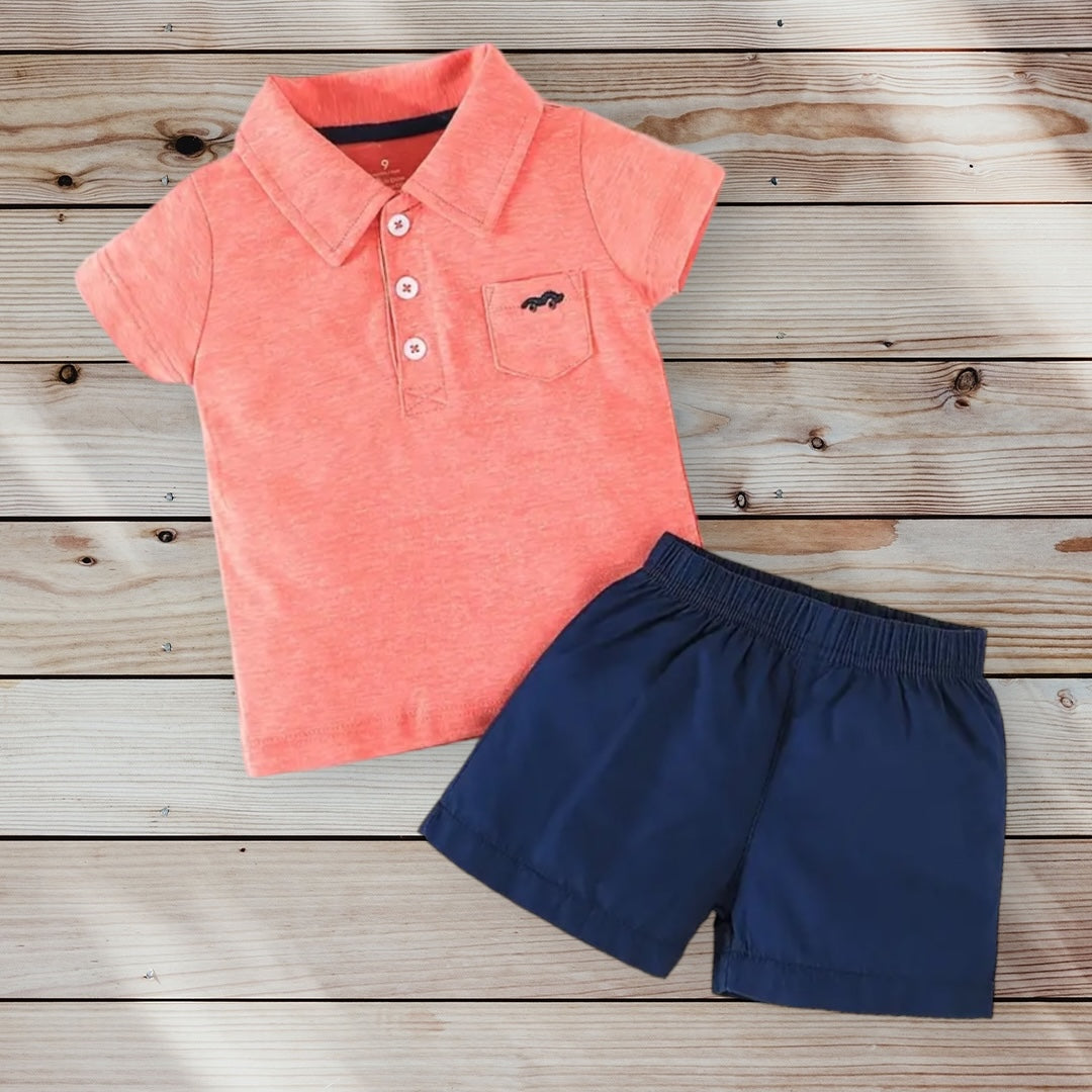 Baby Boy's Pocket Shirt + Shorts Set