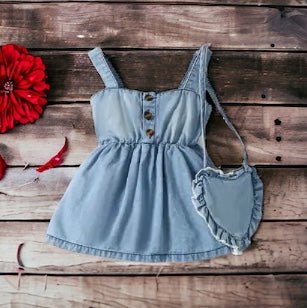 LITTLE LISA Dress & Purse Set