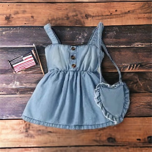 LITTLE LISA Dress & Purse Set
