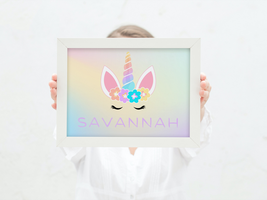 UNICORN DREAMS Framed Name Sign