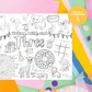 Young, Wild & Three Birthday Activity Sheet for Kids