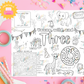 Young, Wild & Three Birthday Activity Sheet for Kids