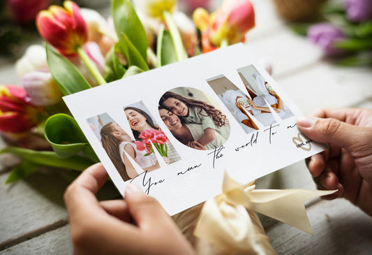 Mom Photo Greeting Card, You Mean the World to Me