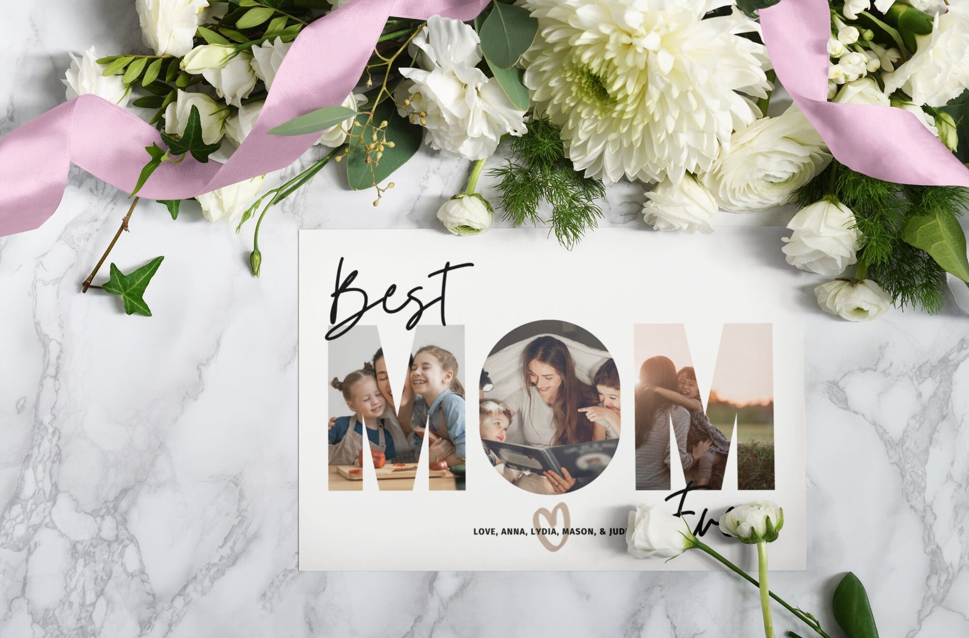 Mom Photo Greeting Card, Best Mom Ever
