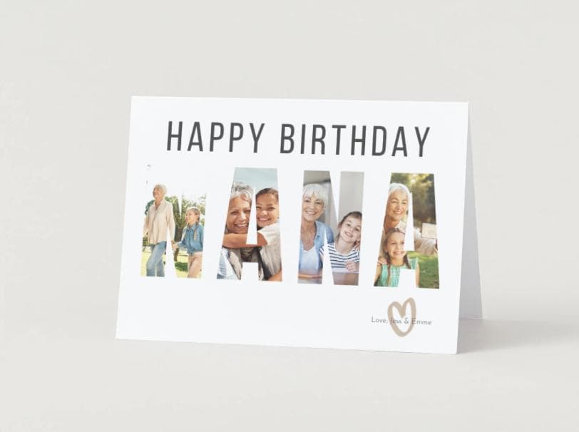 Personalized Photo Birthday Card, Birthday Gift