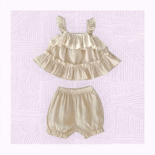 RAELYNN Embroidered Ruffle Outfit