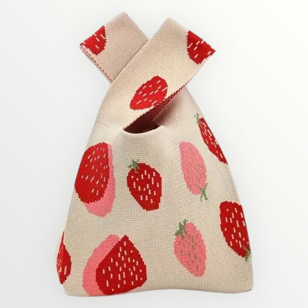 SWEET STRAWBERRIES Knit Tote Bag