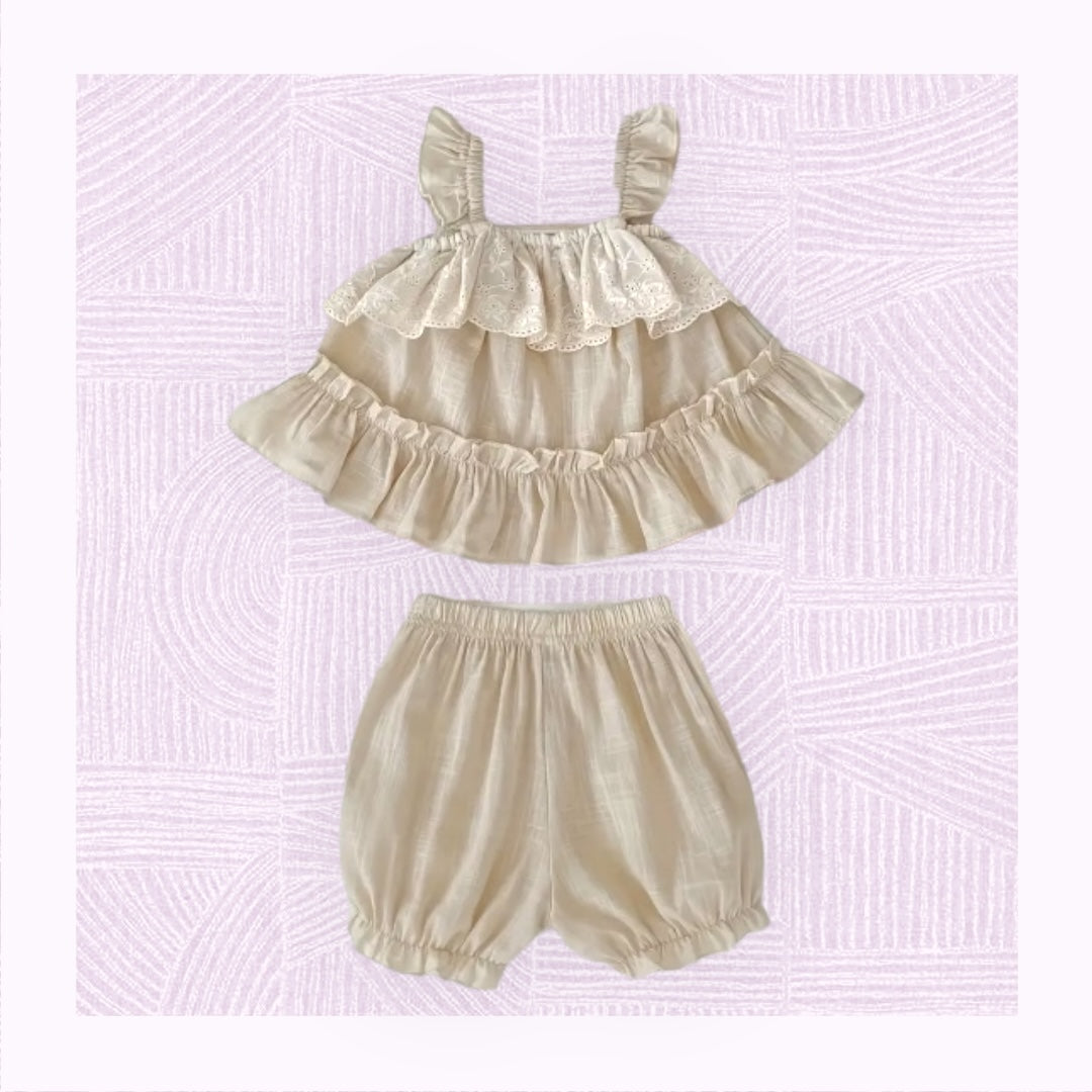 RAELYNN Embroidered Ruffle Outfit