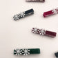 Velvet Snowflakes Clips