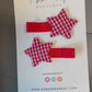 Plaid Stars Hair Clips