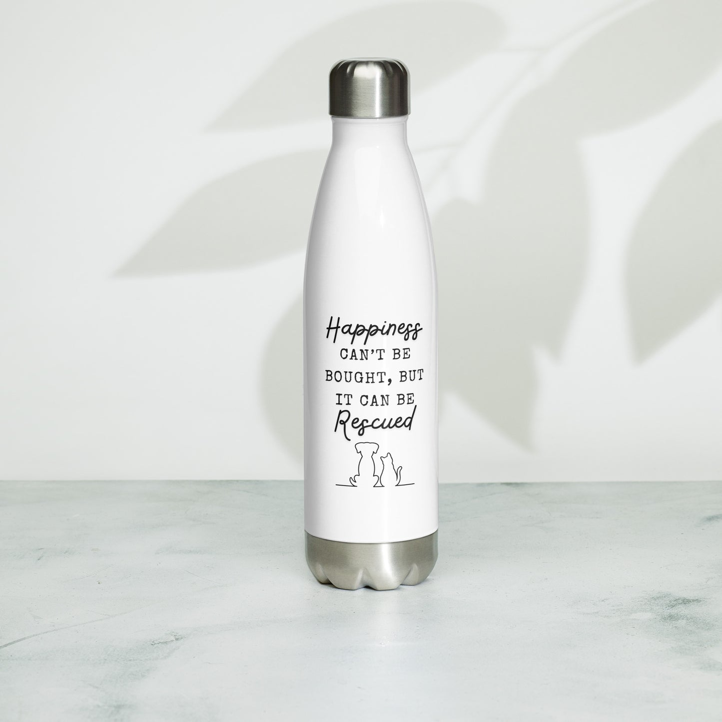 HAPPINESS RESCUED Stainless Steel Water Bottle