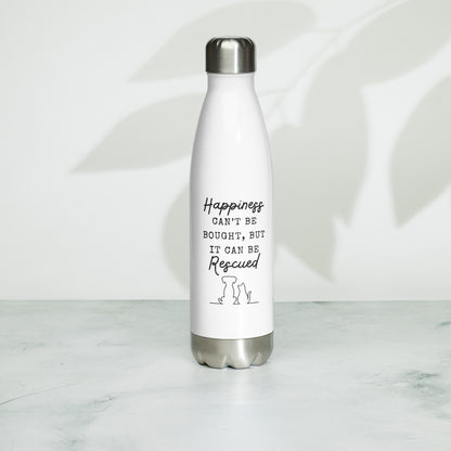 HAPPINESS RESCUED Stainless Steel Water Bottle